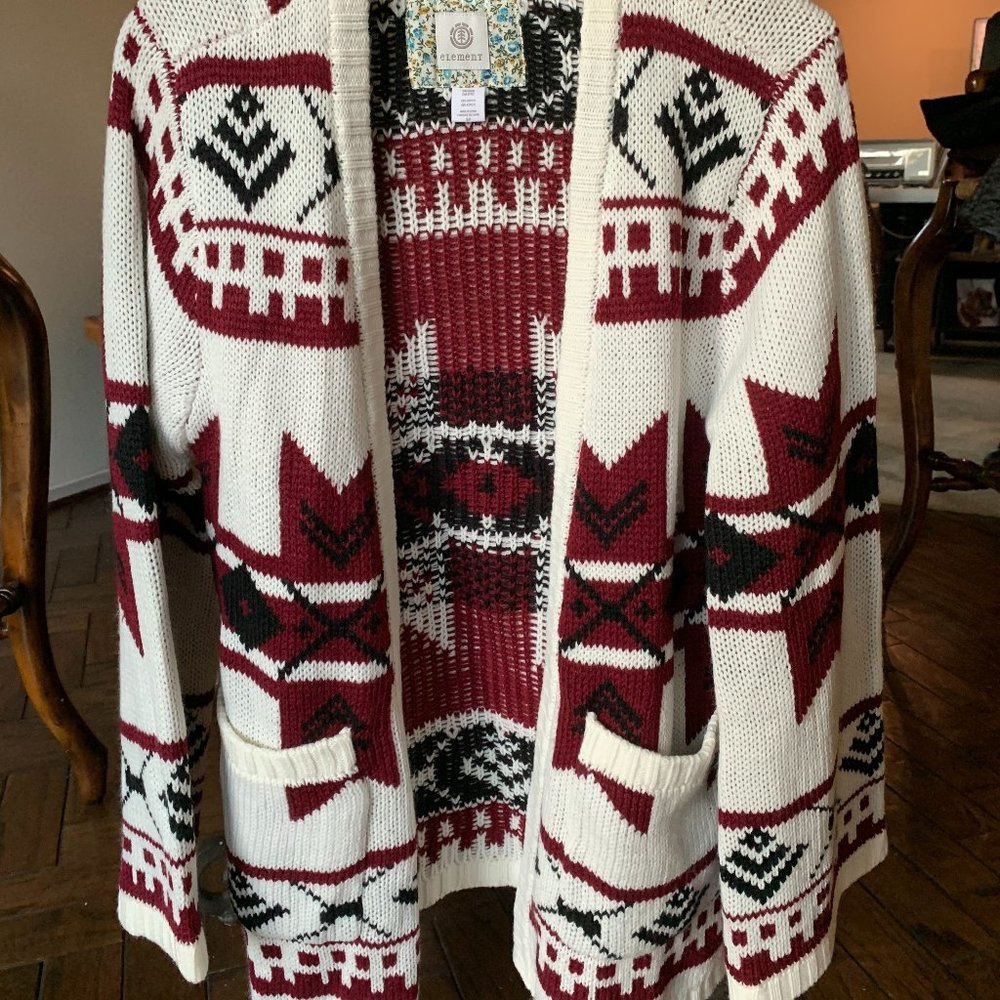 Tribal print kimono-style sweater [never worn!]